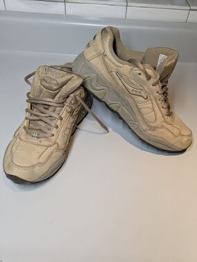 Saucony Grid Stabille Advance Cushion Insole Beige/Tan Leather Shoes Size 7
